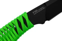 ANV Knives P100 Sleipner Cerakote, Neon Green Paracord, P100-043, Black Kydex Sheath, Cuchillo De Cuello -Mejor Cuchillos Tienda ANVP100 043 05 anv