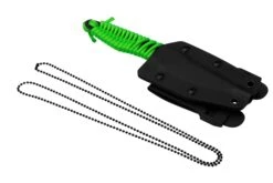 ANV Knives P100 Sleipner Cerakote, Neon Green Paracord, P100-043, Black Kydex Sheath, Cuchillo De Cuello -Mejor Cuchillos Tienda ANVP100 043 06 anv