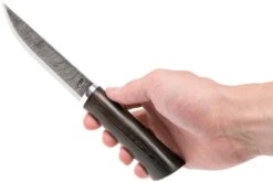 Autine Damascus Bushcrafter, Wengé, Damast, Brown RH Sheath, Cuchillo Bushcraft -Mejor Cuchillos Tienda AT BUS WNG DAM 06 autine at bus wng dam 06