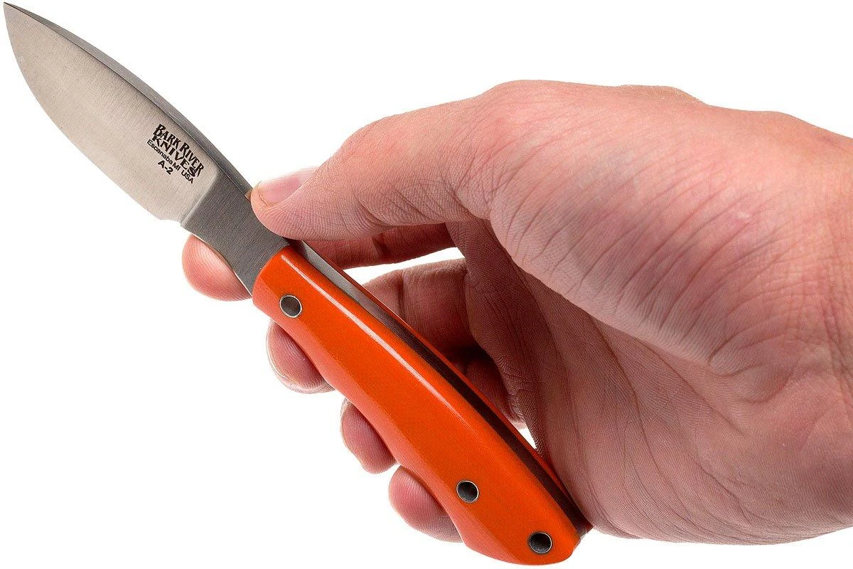 Bark River Mini Canadian A2, Blaze Orange G10, Hollow pins, funda negra Bark River Mini Canadian A2, Blaze Orange G10, Hollow Pins, Funda Negra -Mejor Cuchillos Tienda BRK03 133O10 HP 06 bark river brk03 133o10 hp 06