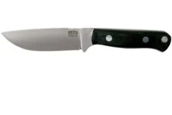 Bark River Bravo Necker II CPM 154CM, Black Canvas Micarta, Funda Marrón