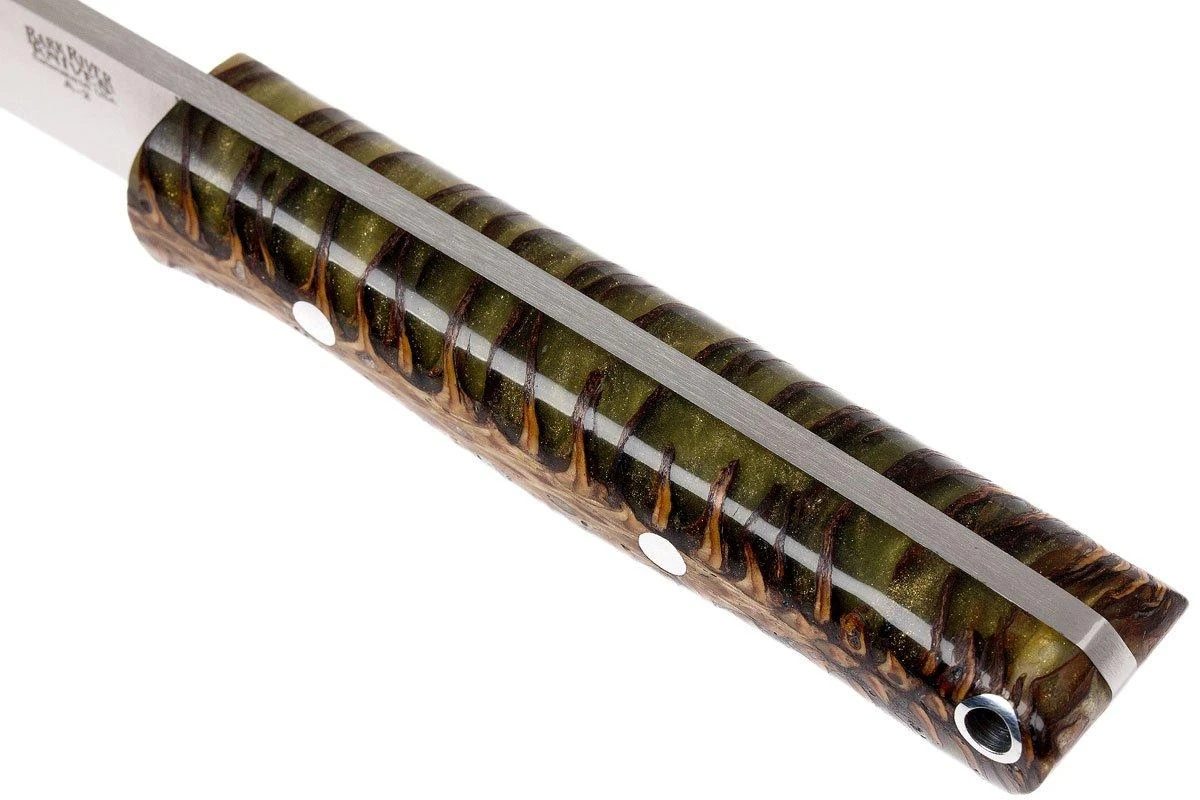 Bark River Bravo EDC A2 rampless, Green Pinecone, Black sheath Bark River Bravo EDC A2 Rampless, Green Pinecone, Black Sheath -Mejor Cuchillos Tienda BRK07 007GPC3 05 bark river brk07 007gpc3 05