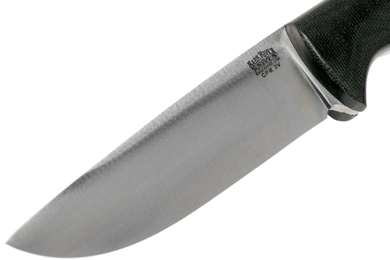 Bark River Bravo 1 LT Hunter CPM 3V, Black Canvas micarta, funda marrón Bark River Bravo 1 LT Hunter CPM 3V, Black Canvas Micarta, Funda Marrón -Mejor Cuchillos Tienda BRK07 121BRKC 03 bark river knives scaled