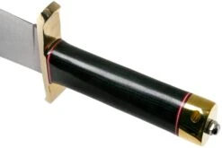 Bark River V-44 Bowie A2 Black Canvas Micarta, Brass Double Quillion, Cuchillo Bowie -Mejor Cuchillos Tienda BRK08 231BKC BDQ 04 bark river knives