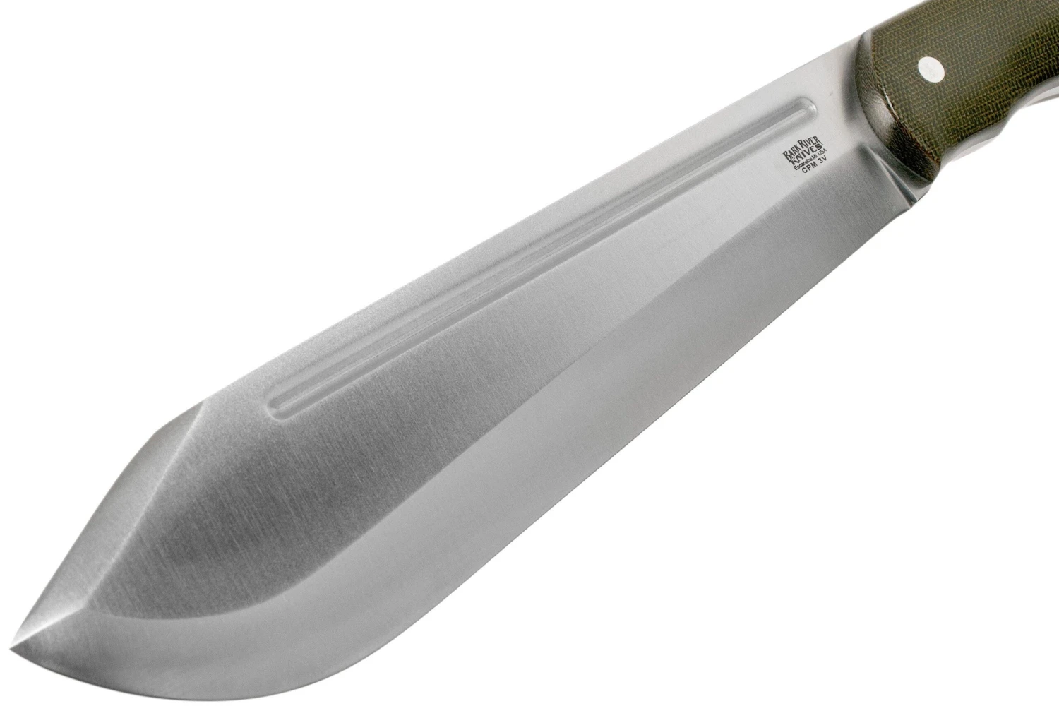 Bark River JX5 Vengeful 1 CPM 3V Green Canvas Micarta machete Bark River JX5 Vengeful 1 CPM 3V Green Canvas Micarta Machete -Mejor Cuchillos Tienda BRK10 123GCM 03 bark river knives scaled