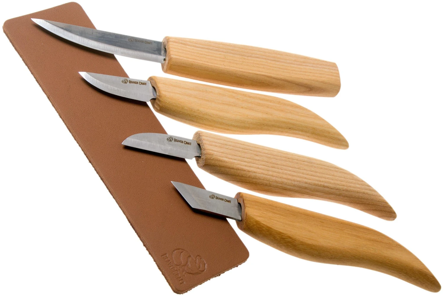 BeaverCraft Basic Set of 4 Knives S07 Juego de talla de madera con libro de almacenamiento de madera BeaverCraft Basic Set Of 4 Knives S07 Juego De Talla De Madera Con Libro De Almacenamiento De Madera -Mejor Cuchillos Tienda BVS07BOOK 02 beavercraft scaled