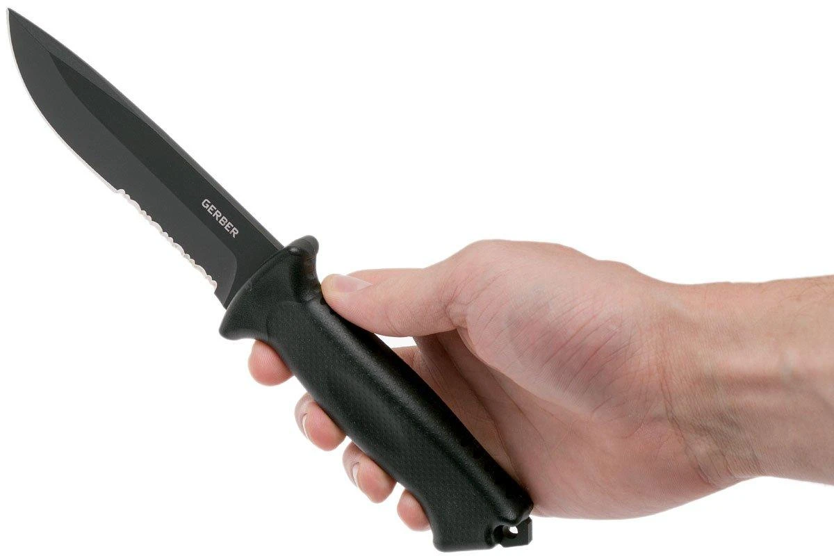 Gerber Prodigy Fixed Blade Black Serrated 22-01121 cuchillo fijo Gerber Prodigy Fixed Blade Black Serrated 22-01121 Cuchillo Fijo -Mejor Cuchillos Tienda GE22 01121 06 gerber ge22 01121 06