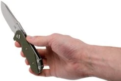 Rick Hinderer Half Track Gen 2, Spearpoint 20CV, OD Green G10, Navaja -Mejor Cuchillos Tienda HRK HALF TRACK SP OD 08 rick hinderer knives