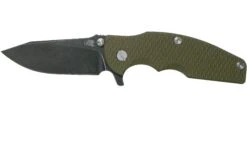 Rick Hinderer Jurassic Slicer Battle Black, OD Green G10 CPM 20CV Navaja