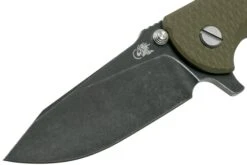 Rick Hinderer Jurassic Slicer Battle Black, OD Green G10 CPM 20CV Navaja -Mejor Cuchillos Tienda HRK JU SL BBL OD 03 rick hinderer knives