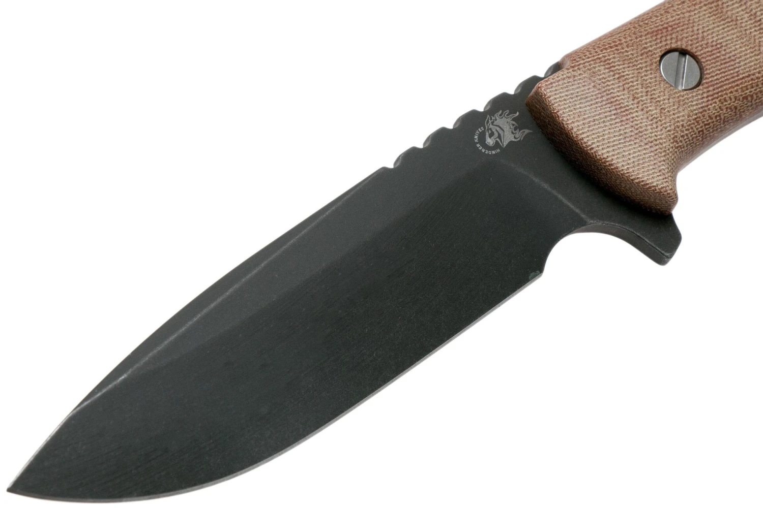 Rick Hinderer Ranch Harpoon Spanto Black DLC Natural Micarta cuchillo de supervivencia Rick Hinderer Ranch Harpoon Spanto Black DLC Natural Micarta Cuchillo De Supervivencia -Mejor Cuchillos Tienda HRK TRH SPSWBK NM 03 rick hinderer knives scaled