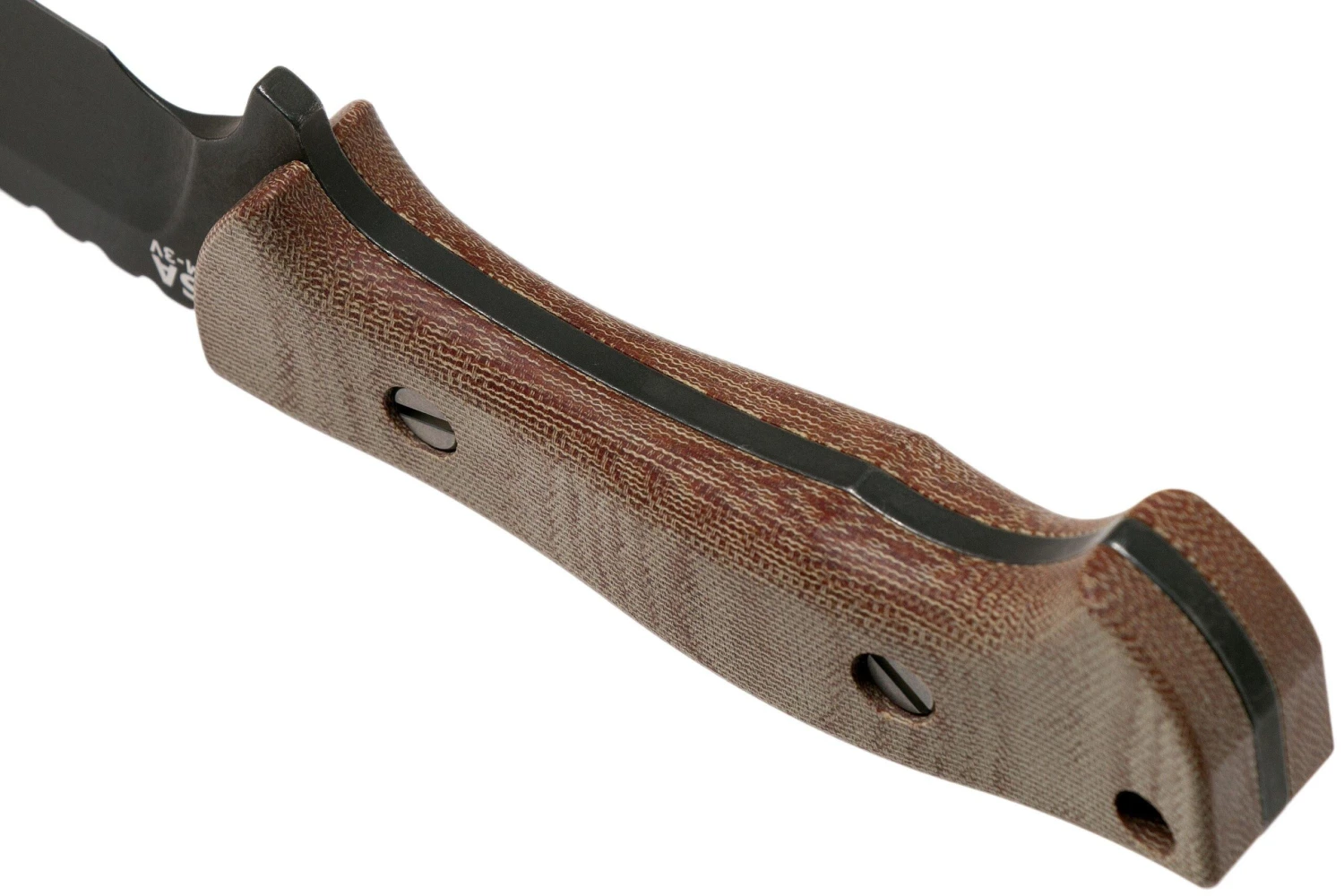 Rick Hinderer Ranch Harpoon Spanto Black DLC Natural Micarta cuchillo de supervivencia Rick Hinderer Ranch Harpoon Spanto Black DLC Natural Micarta Cuchillo De Supervivencia -Mejor Cuchillos Tienda HRK TRH SPSWBK NM 04 rick hinderer knives scaled