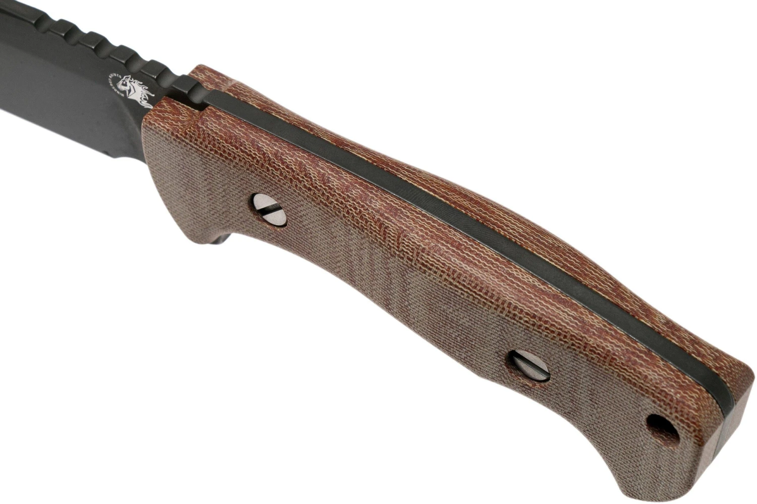 Rick Hinderer Ranch Harpoon Spanto Black DLC Natural Micarta cuchillo de supervivencia Rick Hinderer Ranch Harpoon Spanto Black DLC Natural Micarta Cuchillo De Supervivencia -Mejor Cuchillos Tienda HRK TRH SPSWBK NM 05 rick hinderer knives scaled