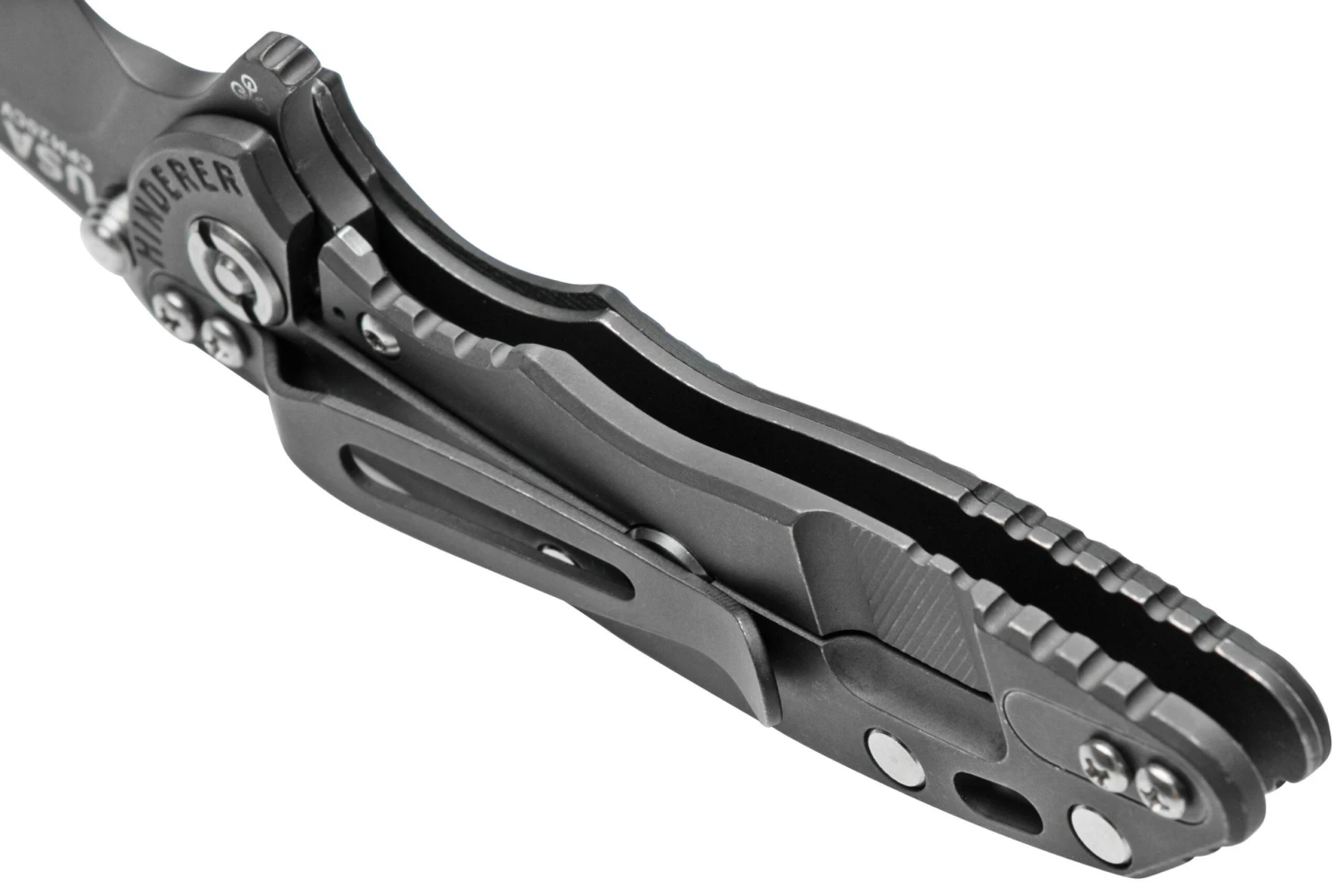 Rick Hinderer XM-18 3" Wharncliffe 20CV Battle Black DLC, Black G10, navaja Rick Hinderer XM-18 3" Wharncliffe 20CV Battle Black DLC, Black G10, Navaja -Mejor Cuchillos Tienda HRK XM18 3 WCBBLB 06 rickhinderer scaled
