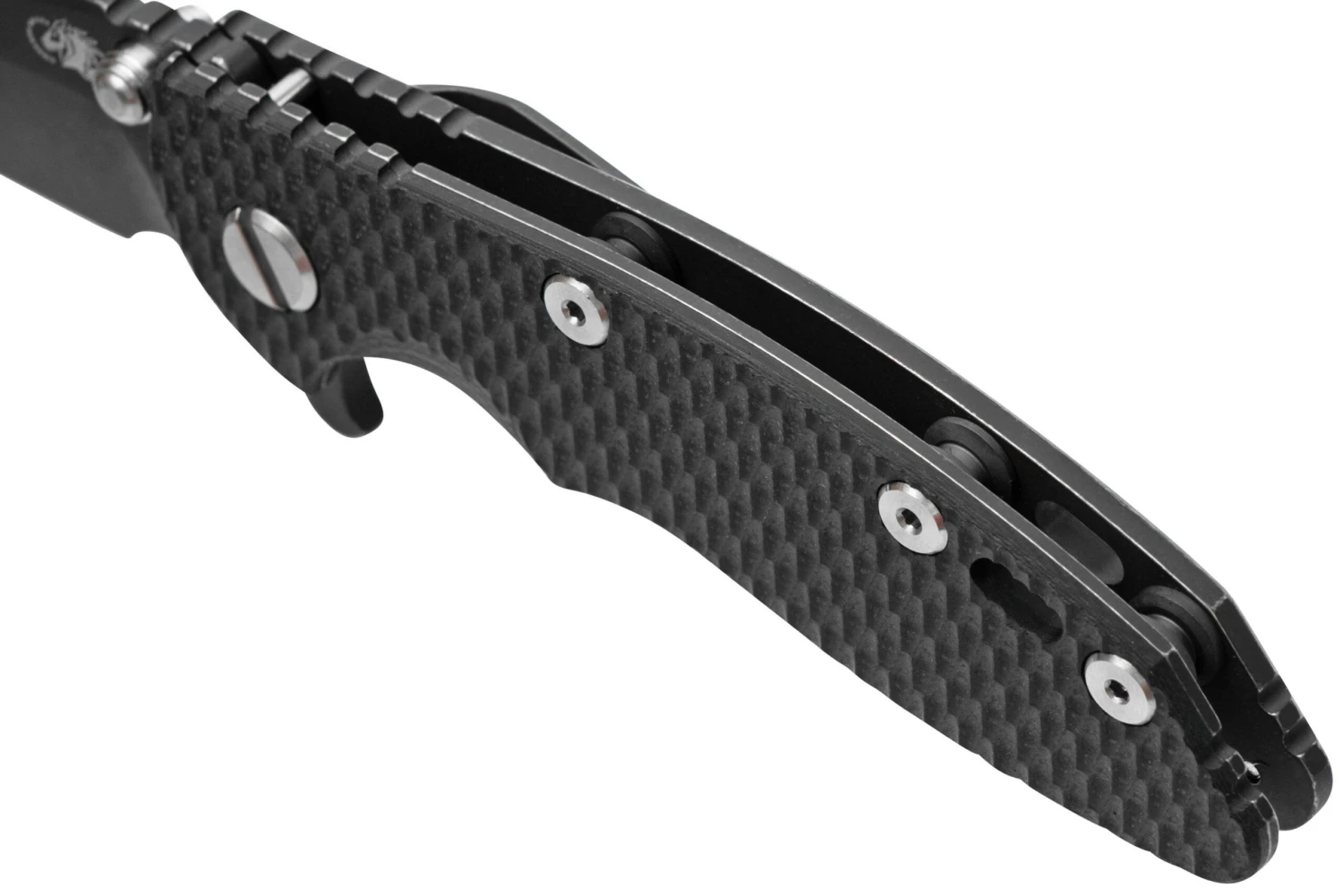 Rick Hinderer XM-18 3" Wharncliffe 20CV Battle Black DLC, Black G10, navaja Rick Hinderer XM-18 3" Wharncliffe 20CV Battle Black DLC, Black G10, Navaja -Mejor Cuchillos Tienda HRK XM18 3 WCBBLB 08 rickhinderer scaled