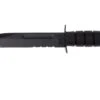 KA-BAR USMC 1214 Parcialmente Dentado, Kraton, Funda Kydex