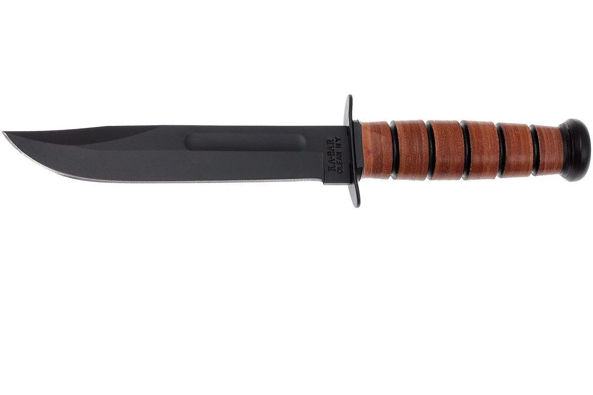 KA-BAR USMC 1217 plain Edge, funda de cuero KA-BAR USMC 1217 Plain Edge, Funda De Cuero -Mejor Cuchillos Tienda KA1217 01 ka bar ka1217 01
