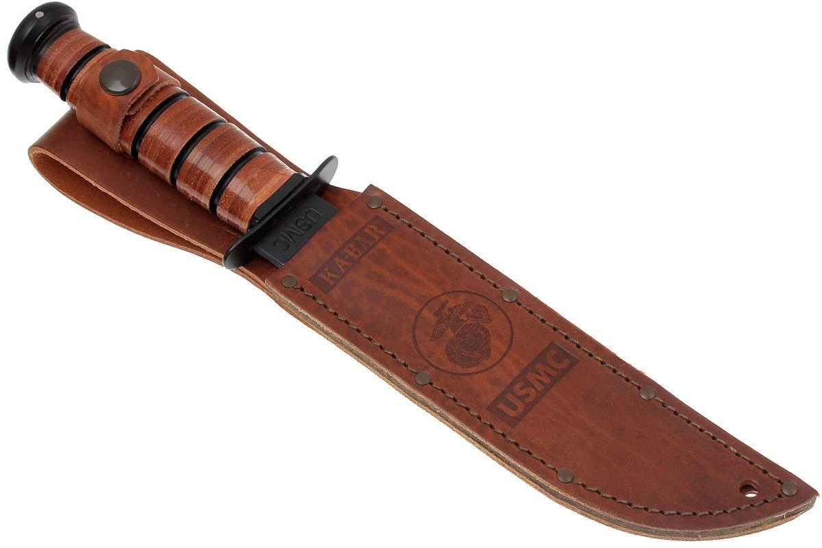 KA-BAR USMC 1217 plain Edge, funda de cuero KA-BAR USMC 1217 Plain Edge, Funda De Cuero -Mejor Cuchillos Tienda KA1217 06 ka bar ka1217 06