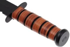 KA-BAR USMC 1218 Parcialmente Dentado Con Mango Y Funda De Cuero -Mejor Cuchillos Tienda KA1218 03 ka bar ka1218 03