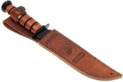 KA-BAR USMC 1218 Parcialmente Dentado Con Mango Y Funda De Cuero -Mejor Cuchillos Tienda KA1218 06 ka bar ka1218 06