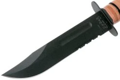 KA-BAR U.S. Army Knife 1219 Cuchillo Fijo, Parcialmente Dentado Con Funda De Cuero -Mejor Cuchillos Tienda KA1219 03 ka bar