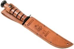 KA-BAR U.S. Army Knife 1219 Cuchillo Fijo, Parcialmente Dentado Con Funda De Cuero -Mejor Cuchillos Tienda KA1219 07 ka bar