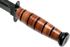 KA-BAR Short USMC 1252 Cuchillo Fijo, Parcialmente Dentado, Funda De Cuero -Mejor Cuchillos Tienda KA1252 05 ka bar