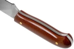 LT Wright Patriot, A2, Polished Natural Micarta, Red Liners, Leather Sheath, Cuchillo De Exterior -Mejor Cuchillos Tienda LT PAT NM RL POL LS 04 lt wright