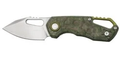 MKM Isonzo FX03-3CJ Clip Point Stonewashed, Jungle Wear Carbon Fibre Navaja, Diseño De Jesper Voxnaes