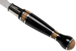 Nontron No. 25 Nickel Silver Turning Ferrule, Marquetry Ebony Olivewood, Forma De Bola NN25BOEBOL Navaja -Mejor Cuchillos Tienda NN25BOEBOL 05 nontron