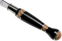 Nontron No. 25 Nickel Silver Turning Ferrule, Marquetry Ebony Olivewood, Forma De Bola NN25BOEBOL Navaja -Mejor Cuchillos Tienda NN25BOEBOL 06 nontron