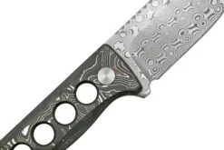 QSP Knife Canary QS141-E Damascus, Aluminium Foil Carbon Fibre, Cuchillo De Cuello -Mejor Cuchillos Tienda QS141 E 05 qsp