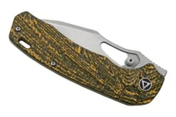 QSP Knife Hornbill QS146-A1 Golden Carbon Fiber, Stonewashed, Navaja -Mejor Cuchillos Tienda QS146 A1 06 qsp
