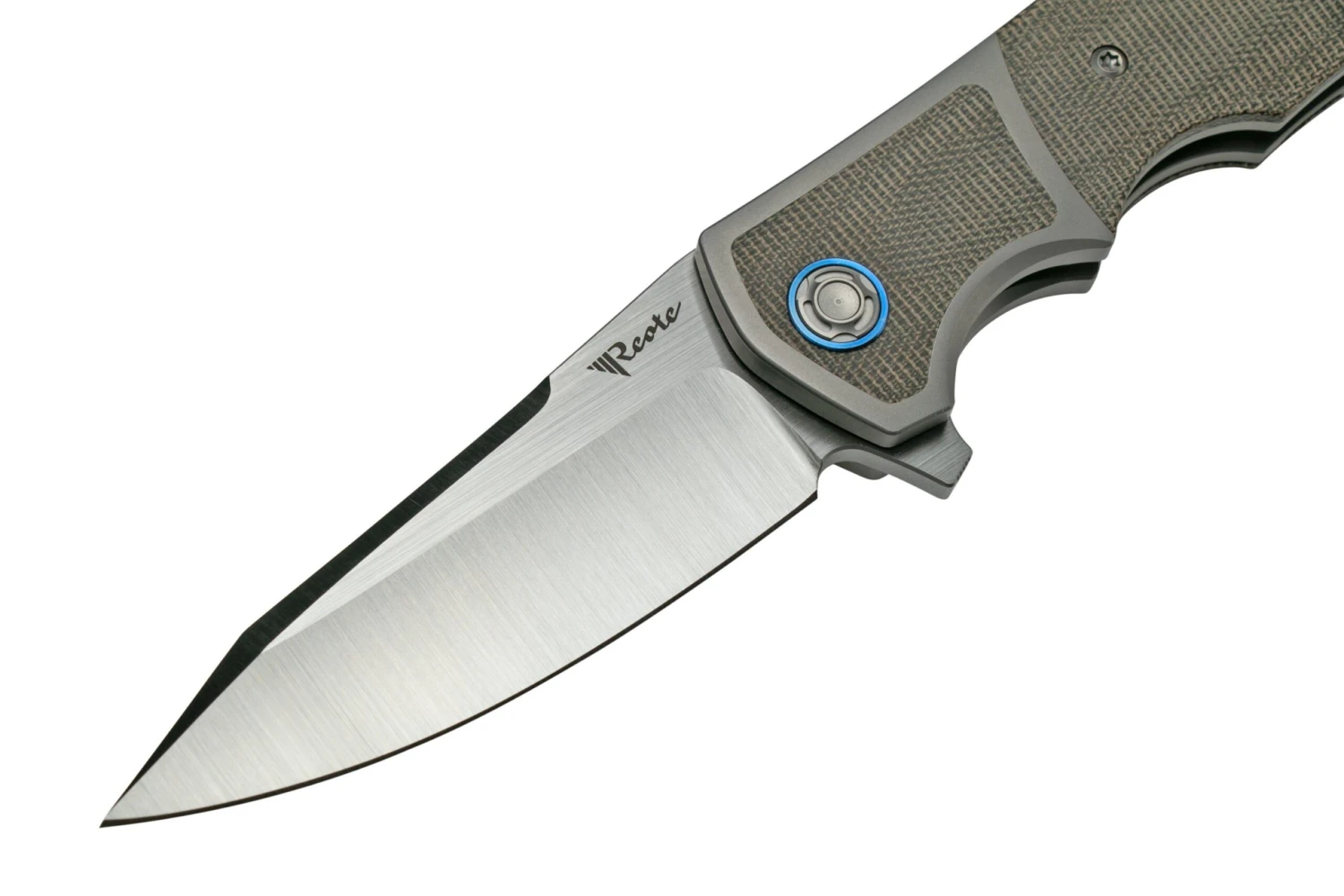 Reate Mini Crossroads M390, Green Micarta MCR-GRM navaja, diseño Kirby Lambert Reate Mini Crossroads M390, Green Micarta MCR-GRM Navaja, Diseño Kirby Lambert -Mejor Cuchillos Tienda RT MCR GRM 03 reate scaled