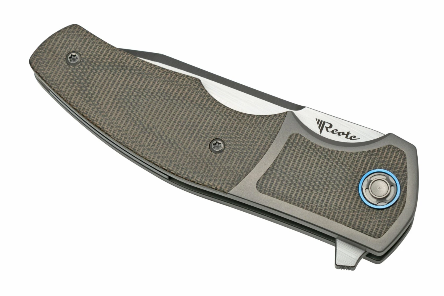 Reate Mini Crossroads M390, Green Micarta MCR-GRM navaja, diseño Kirby Lambert Reate Mini Crossroads M390, Green Micarta MCR-GRM Navaja, Diseño Kirby Lambert -Mejor Cuchillos Tienda RT MCR GRM 04 reate scaled