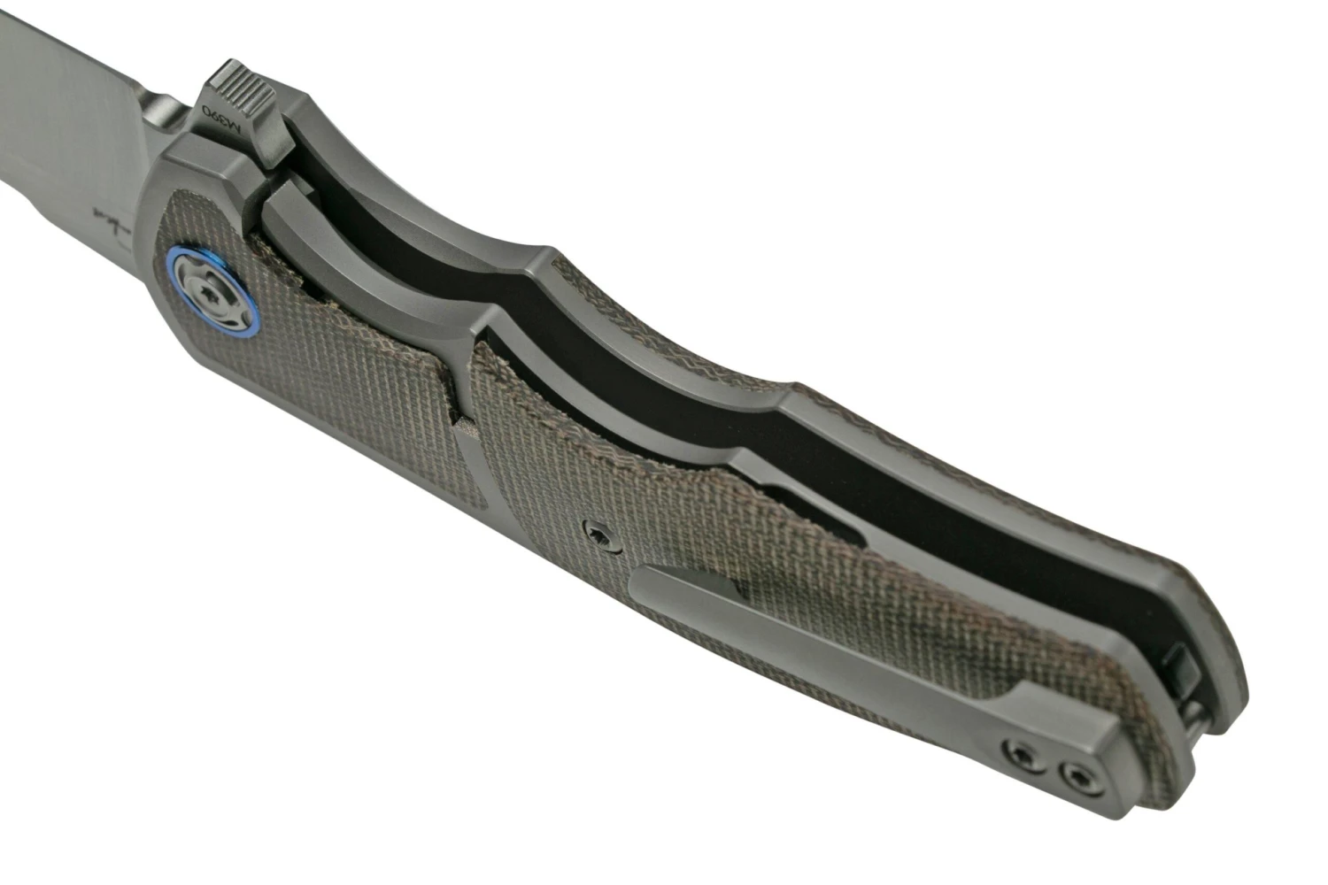 Reate Mini Crossroads M390, Green Micarta MCR-GRM navaja, diseño Kirby Lambert Reate Mini Crossroads M390, Green Micarta MCR-GRM Navaja, Diseño Kirby Lambert -Mejor Cuchillos Tienda RT MCR GRM 06 reate scaled