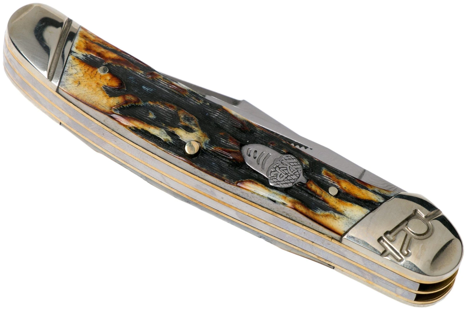 Rough Ryder Copperhead Cinnamon Stag RR2161 Damascus navaja slipjoint Rough Ryder Copperhead Cinnamon Stag RR2161 Damascus Navaja Slipjoint -Mejor Cuchillos Tienda RY2161 04 rough ryder scaled