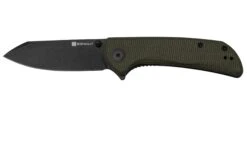 SENCUT Fritch S22014-1 Green Canvas Micarta Black Stonewashed, Navaja