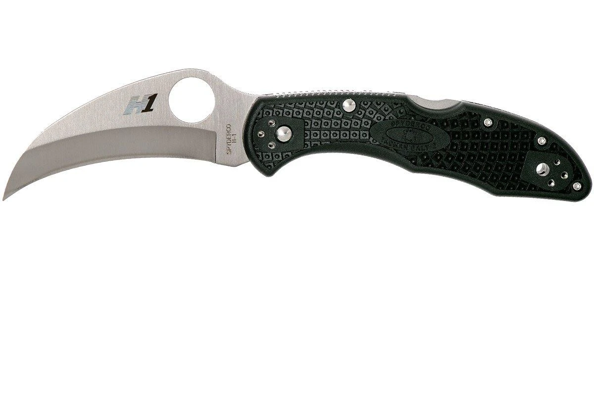 Spyderco Tasman Salt 2 C106PBK2 plain Edge navaja, negro Spyderco Tasman Salt 2 C106PBK2 Plain Edge Navaja, Negro -Mejor Cuchillos Tienda SPC106PBK2 01 spyderco spc106pbk2 01