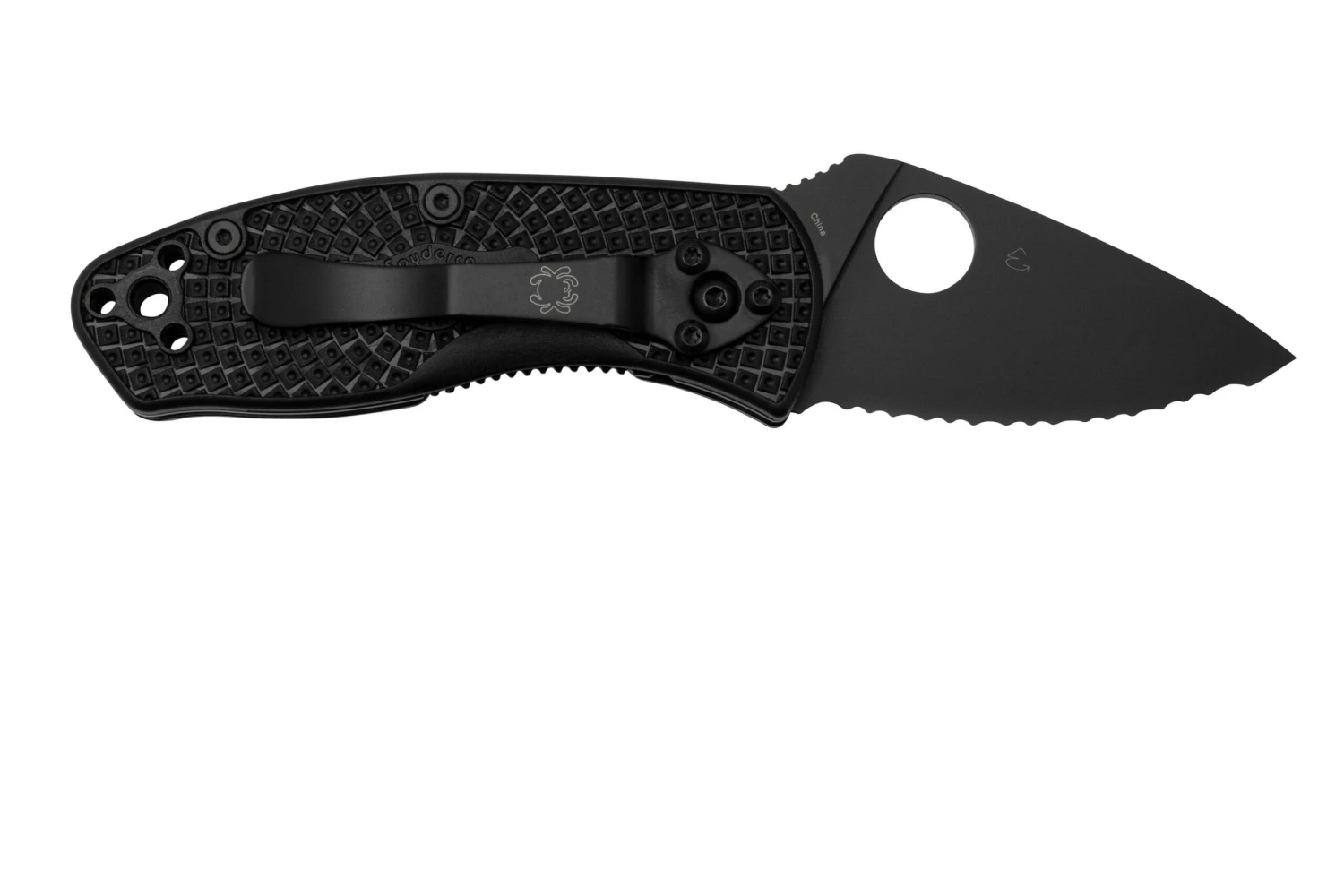 Spyderco Ambitious Lightweight Black C148SBBK navaja dentada Spyderco Ambitious Lightweight Black C148SBBK Navaja Dentada -Mejor Cuchillos Tienda SPC148SBBK 02 spyderco scaled