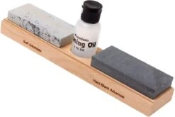 Skerper Arkansas Sportsman 2 Stone Juego De Aceite De Bruñido NAHK02, Soft/Hard Black Arkansas