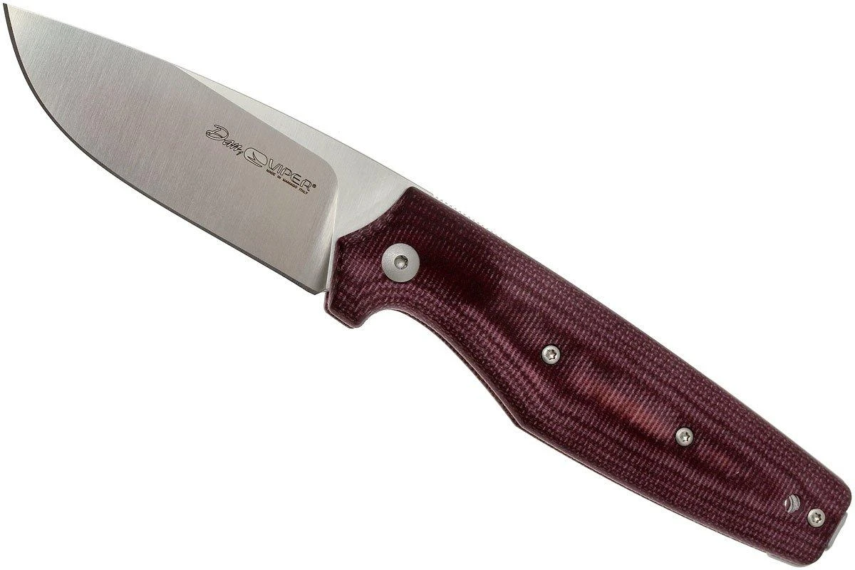 Viper Dan 1 5928CBR Burgundy Micarta N690, drop-point Viper Dan 1 5928CBR Burgundy Micarta N690, Drop-point -Mejor Cuchillos Tienda VPV5928CBR 02 viper dan 1 vpv5928cbr 02