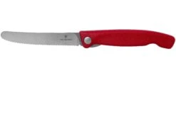 Victorinox SwissClassic 6.7831.FB Cuchillo Plegable Dentado Para Verduras, Rojo