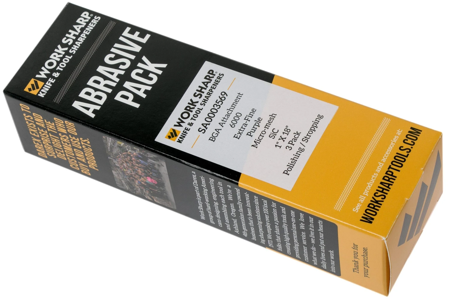 Work Sharp Blade Grinding Attachment juego de cintas de afilar, 6000 extra-fino, SA0003569 Work Sharp Blade Grinding Attachment Juego De Cintas De Afilar, 6000 Extra-fino, SA0003569 -Mejor Cuchillos Tienda WSSA0003569 02 work sharp scaled